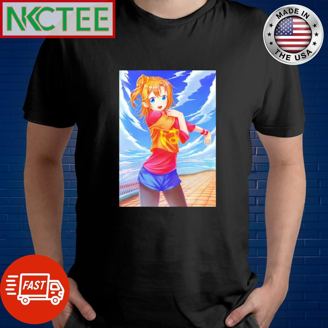 Awesome Honoka Kosaka exercise shirt