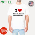 Awesome I love guitariste moustachu heart shirt