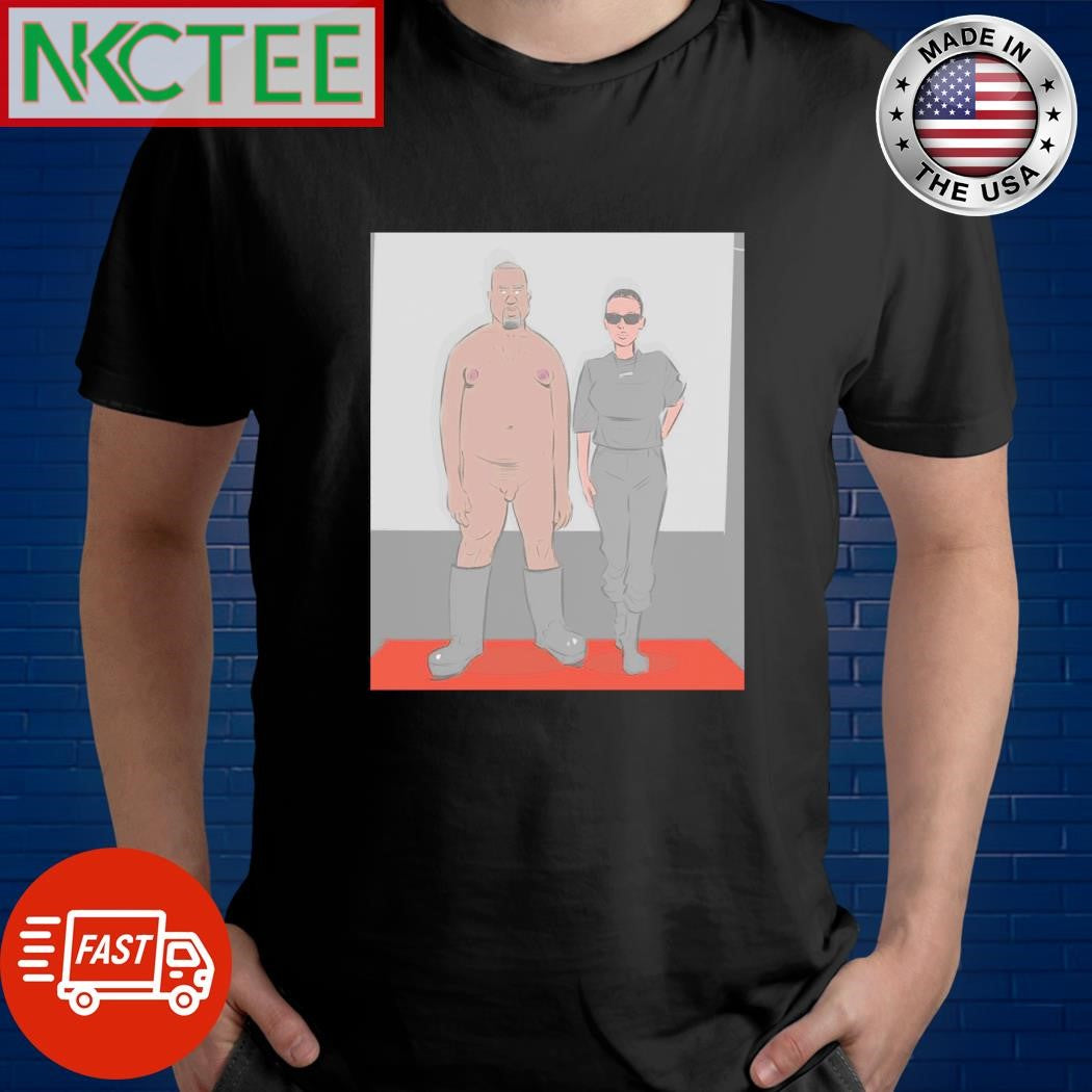 Awesome Kanye West and Bianca Censori paint meme shirt