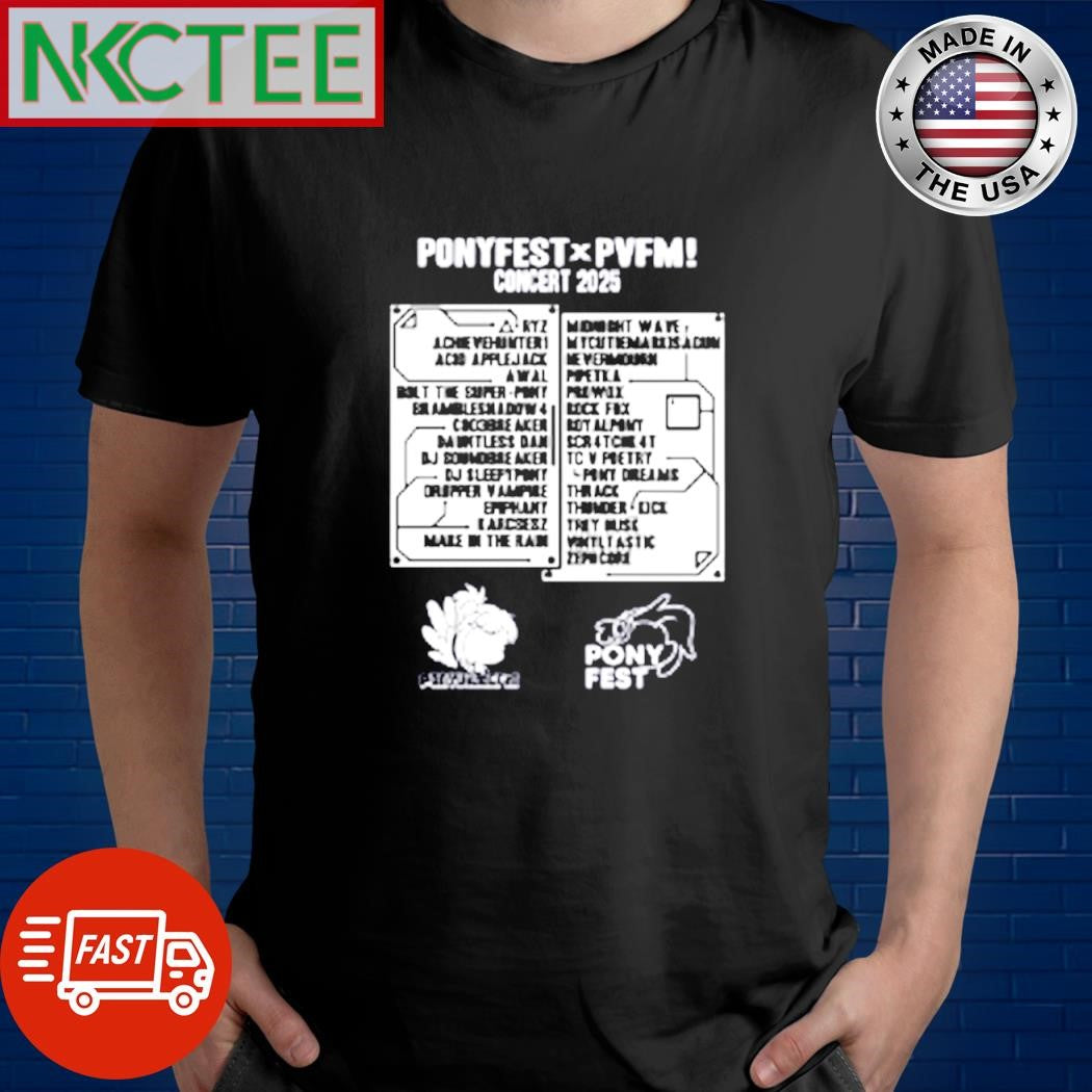 Awesome PonyFest Online x PonyvilleFM concert 2025 shirt