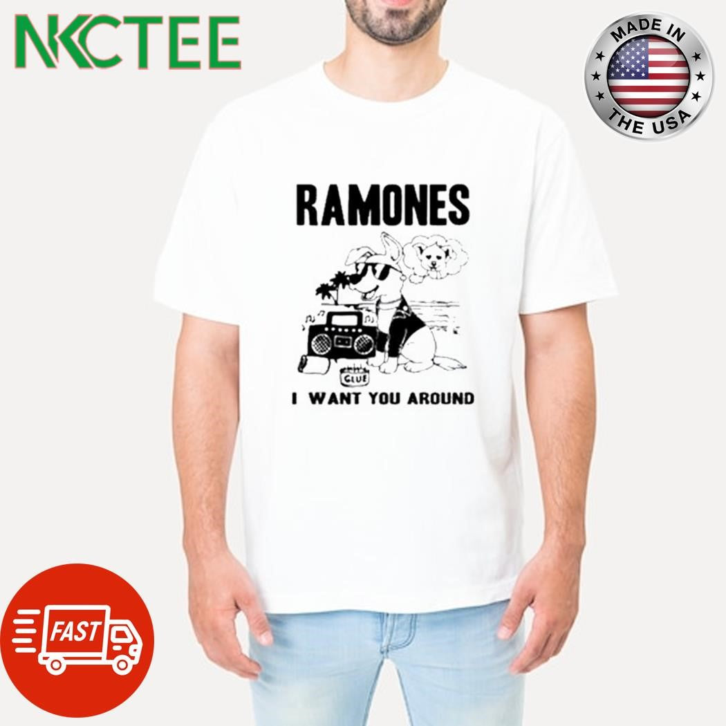 Awesome Ramones I Want You Around dog sunglasses beach shirt