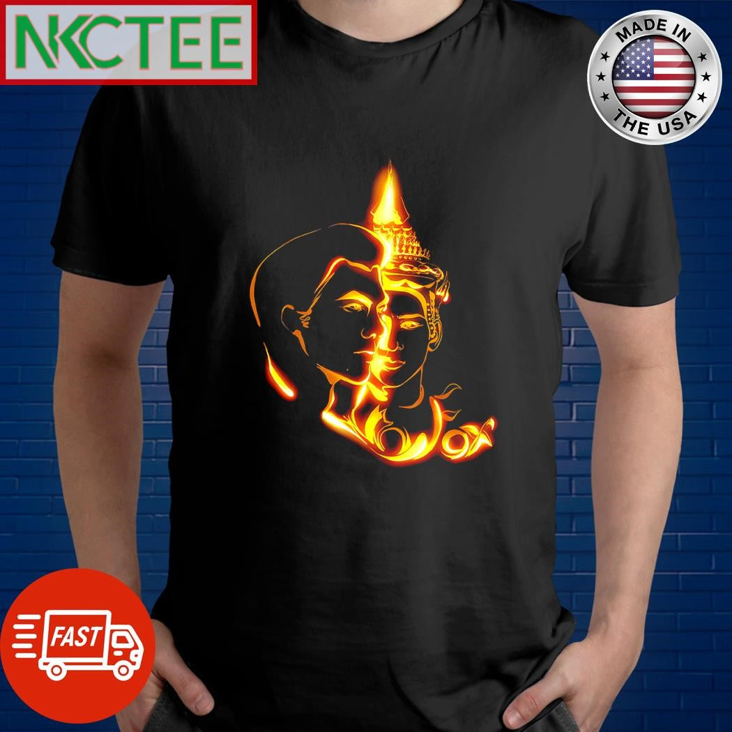 Awesome The men with The Buddha paint shirt