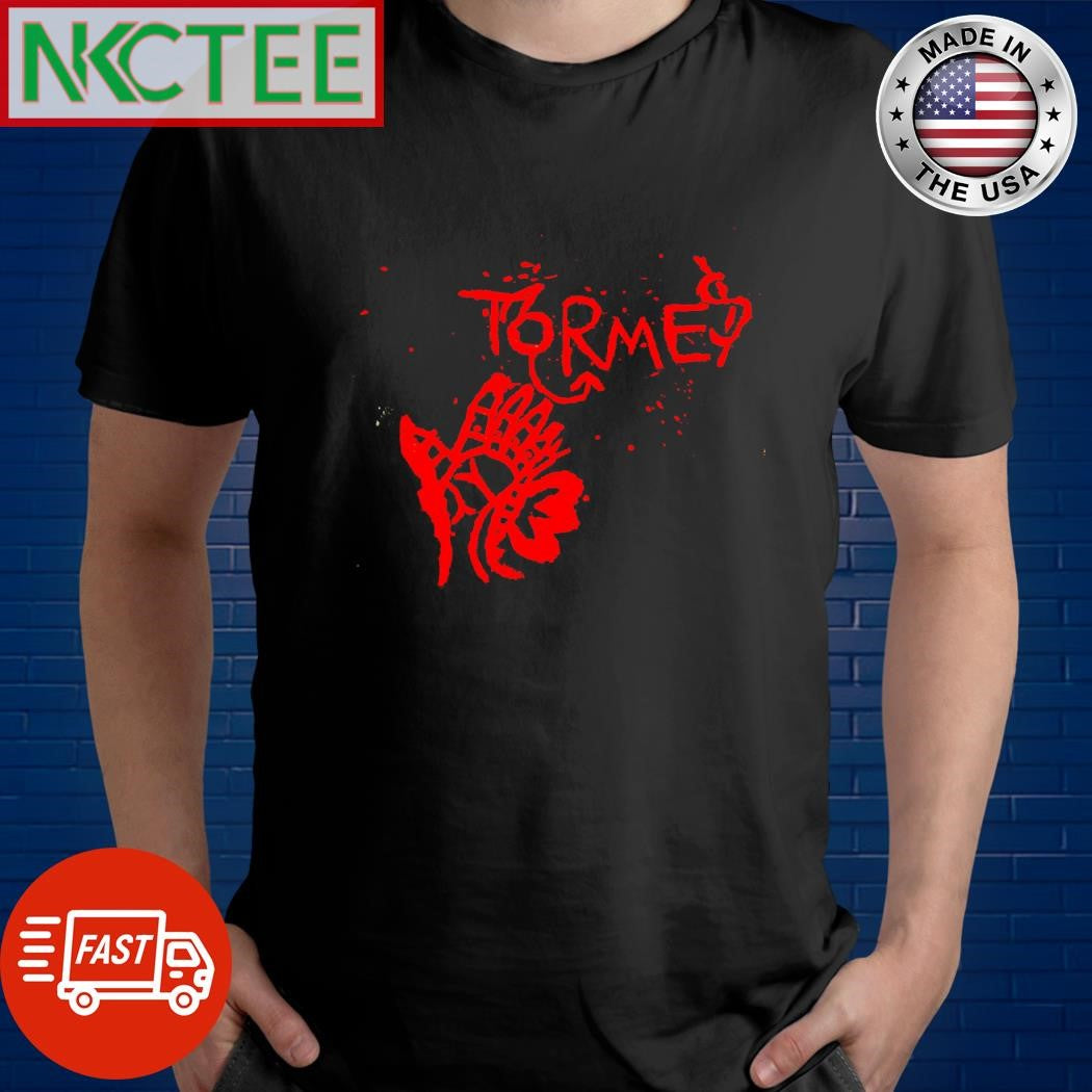 Awesome Tormes hand red paint shirt