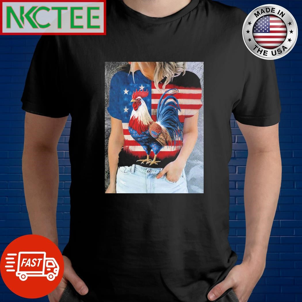 Awesome USA Flag rooster shirt