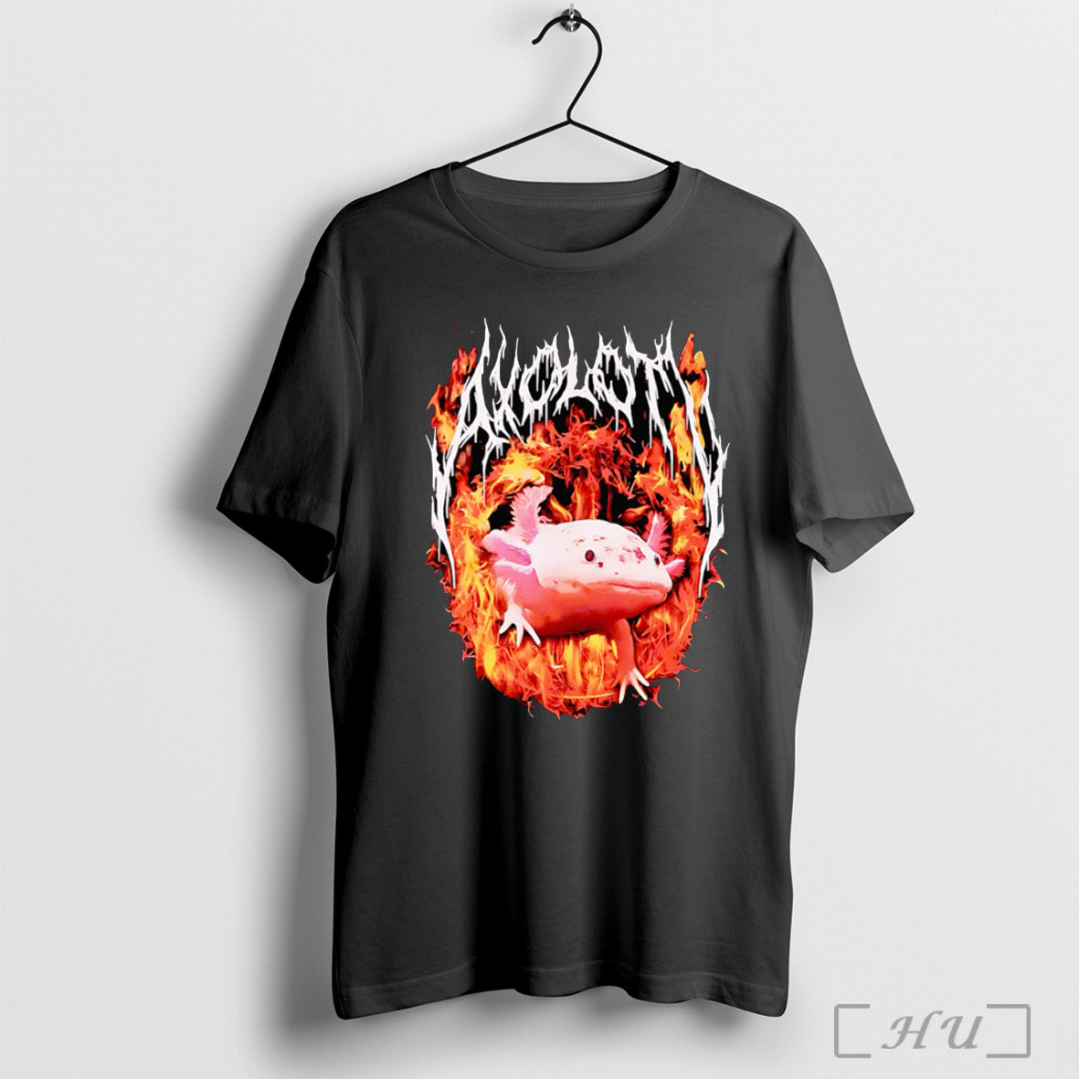 Axolotl Fire Metal T Shirt