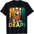 Distressed Okapi Lover Men Women Kid Cute Okapi Retro T-Shirt