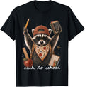 Funny Racoon Back to School Cute First Day Boy Girl Kids T-Shirt
