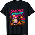 Vintage Slasher Summer 80s Synthwave Halloween July Boy T-Shirt