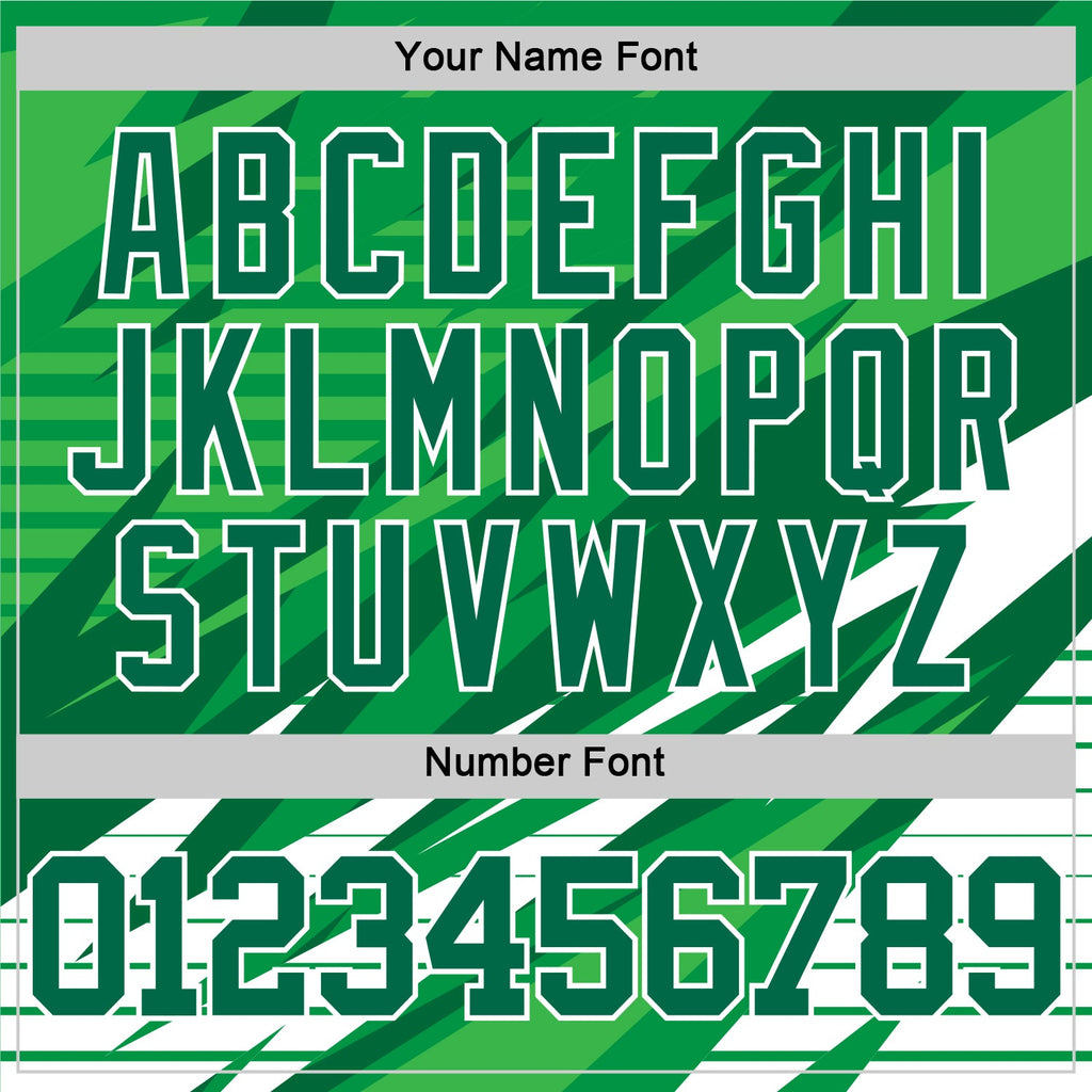 Custom Kelly Green White Line Round Neck Sublimation Basketball Suit Jersey
