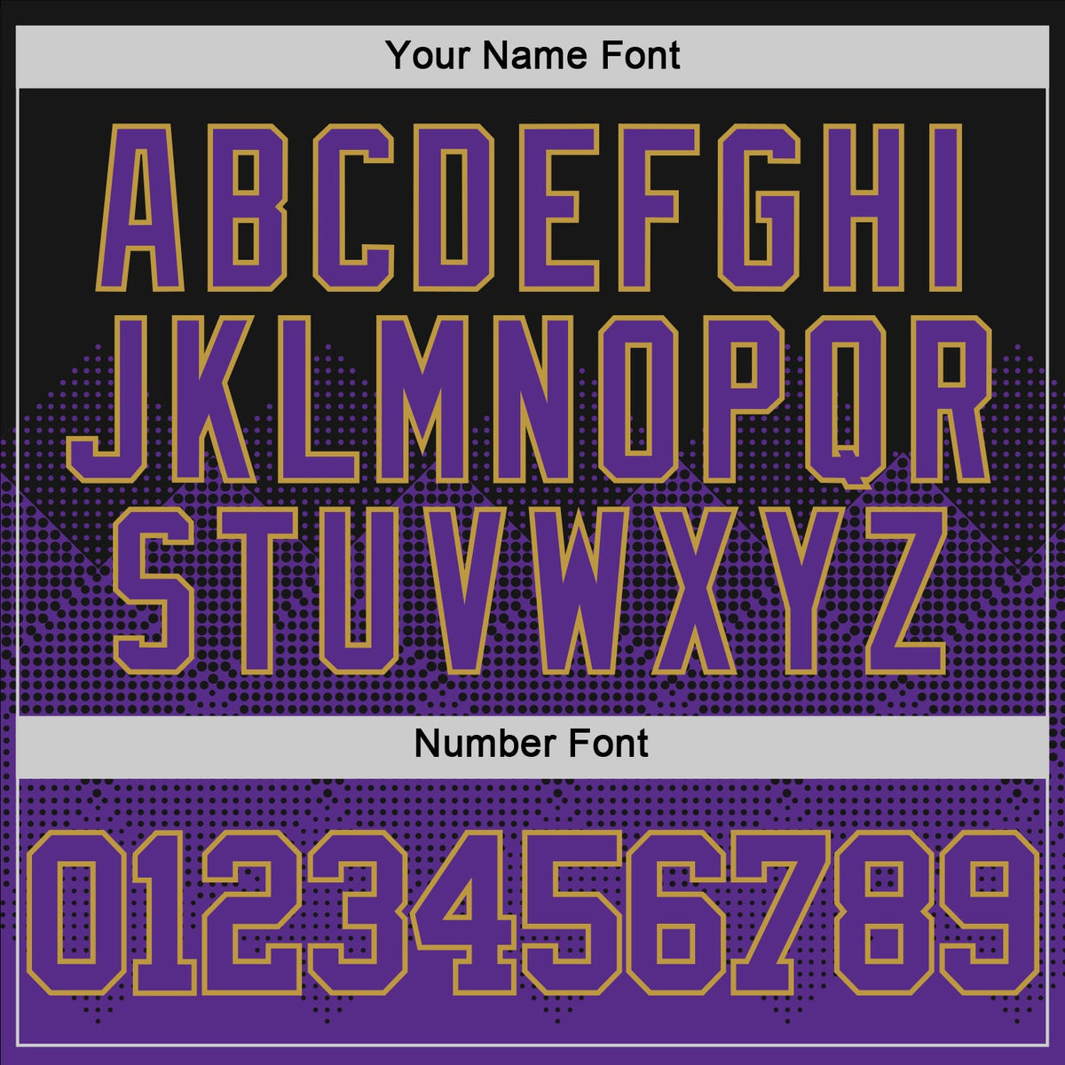 Custom Black Purple-Old Gold Fade Fashion Round Neck Sublimation Basketball Suit Jersey
