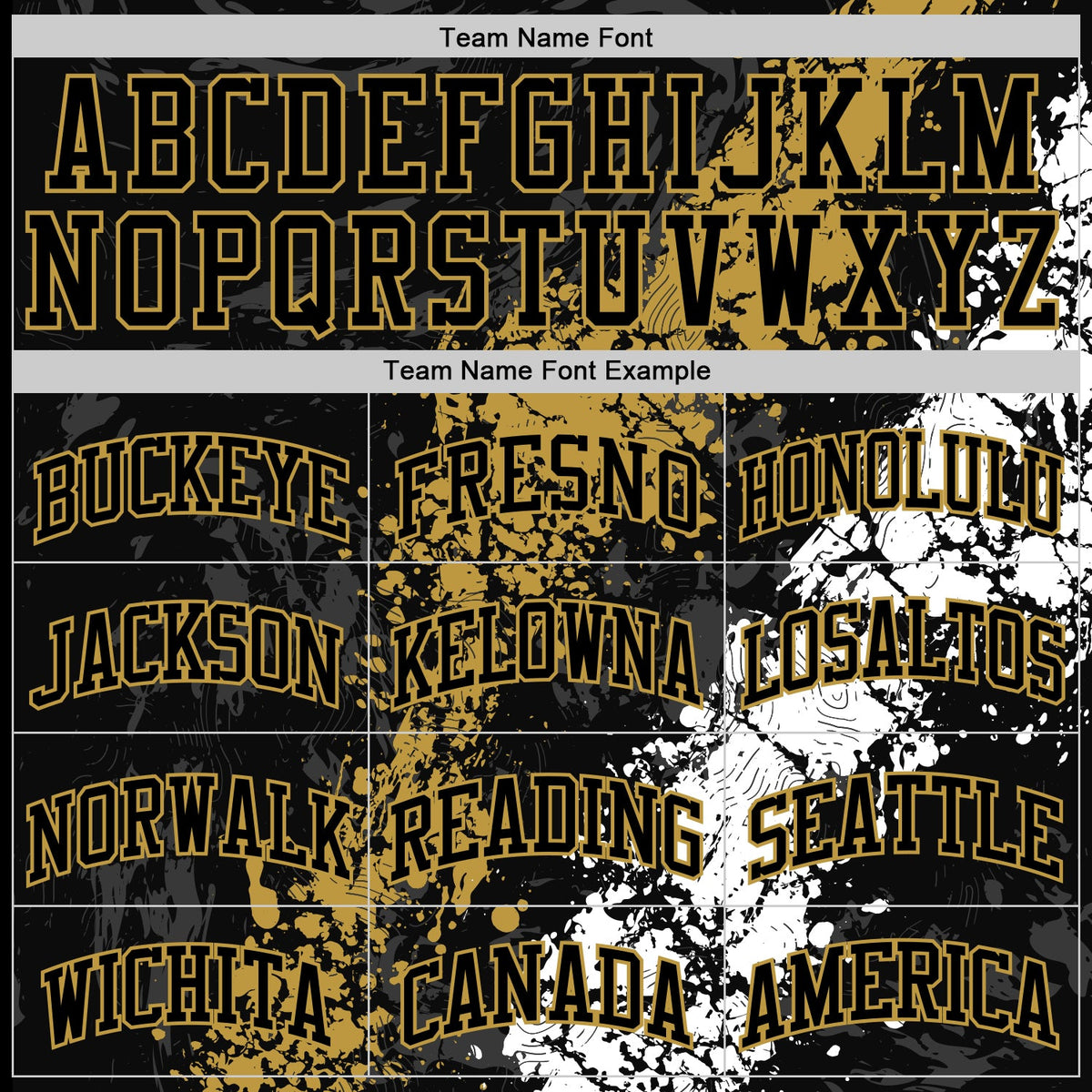 Custom Black Old Gold-White Splash Round Neck Sublimation Basketball Suit Jersey
