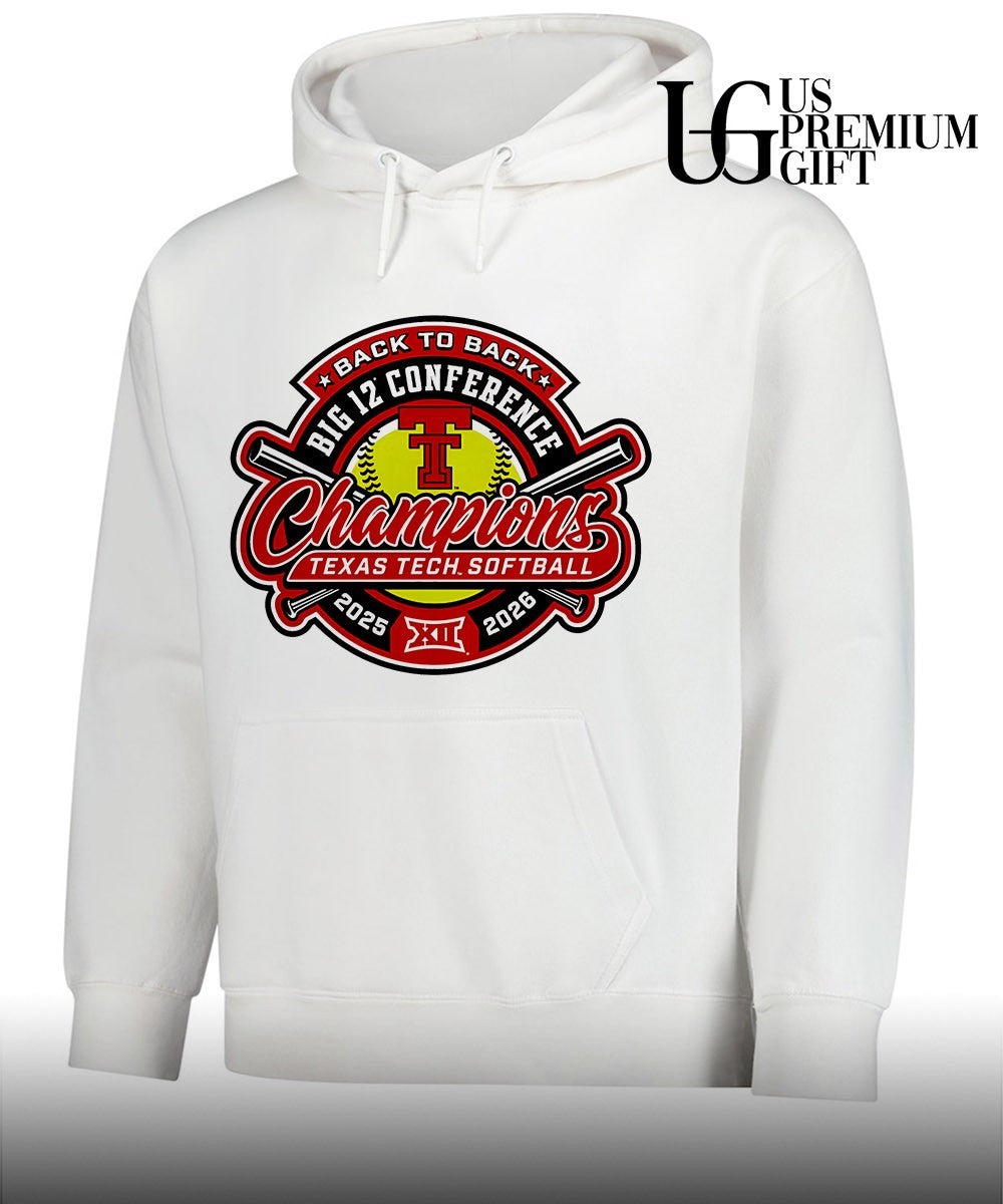 Back to back Texas Tech Red Raiders Softball Big 12 Conference Regular Season Champions logo shirt