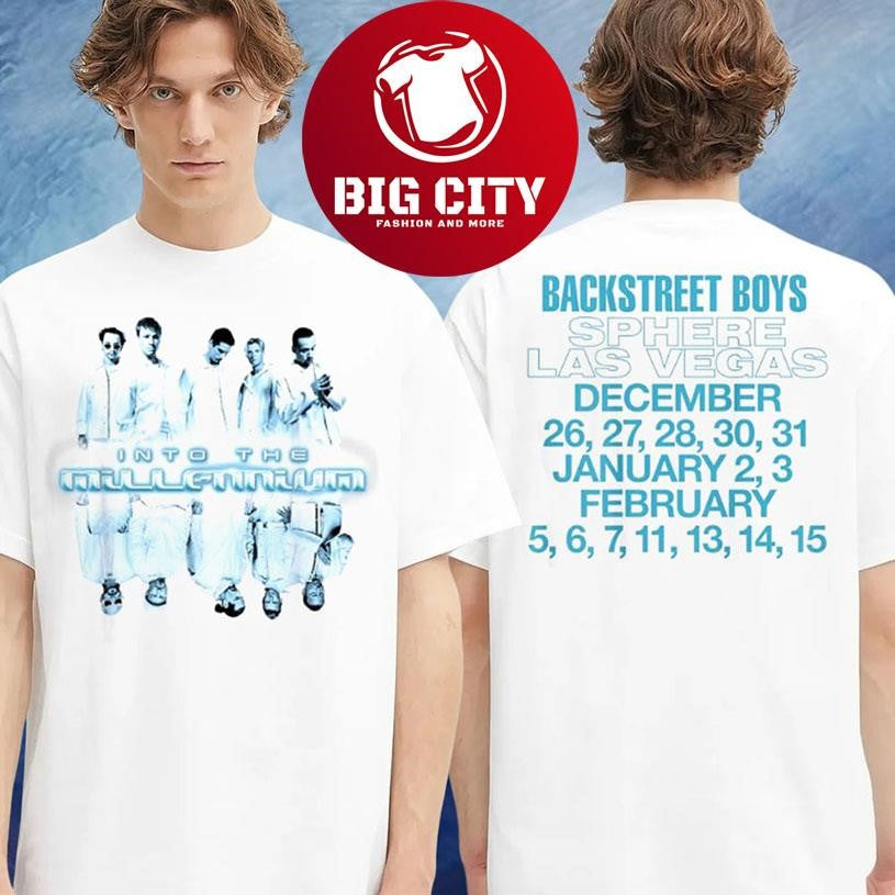 Backstreet Boys Into The Millennium At Sphere In Las Vegas On December Two Sided Shirt