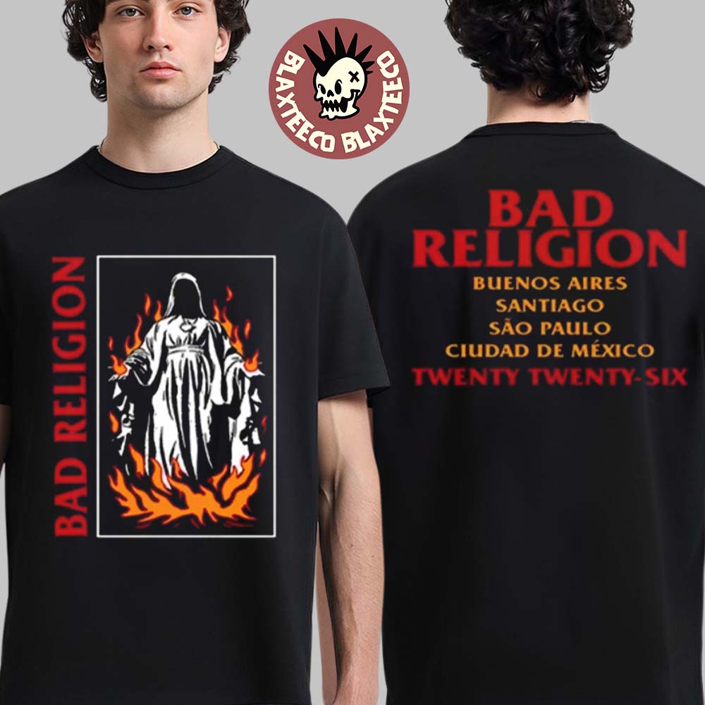 Bad Religion Latin America 2026 Tour Merch Burn T-Shirt