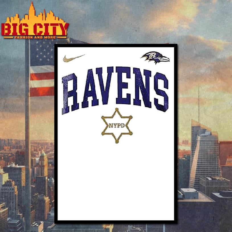 Baltimore Ravens Nypd 180th Anniversary Logo Shirt