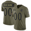 Baltimore Ravens Active Player Custom Olive 2025 F.U.S.E. Salute to Service Style 1