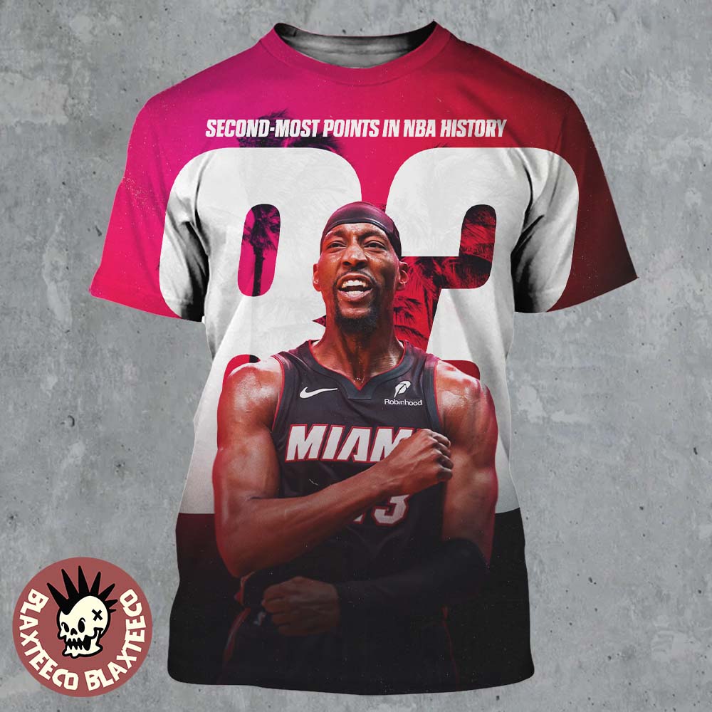 Bam Adebayo Miami Heat NBA Second Most Points In NBA History Passes Kobe All Over Print Shirt