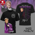 Barry Manilow 2026 New Schedule For Arena Shows Two Sided Shirt