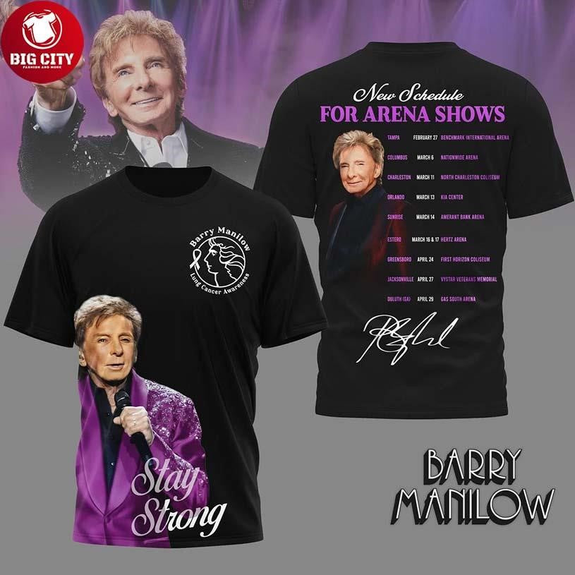 Barry Manilow 2026 New Schedule For Arena Shows Two Sided Shirt