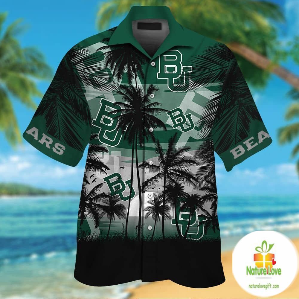 Baylor Bears Hawaiian Shirt Short Sleeve Button Up Tropical Aloha