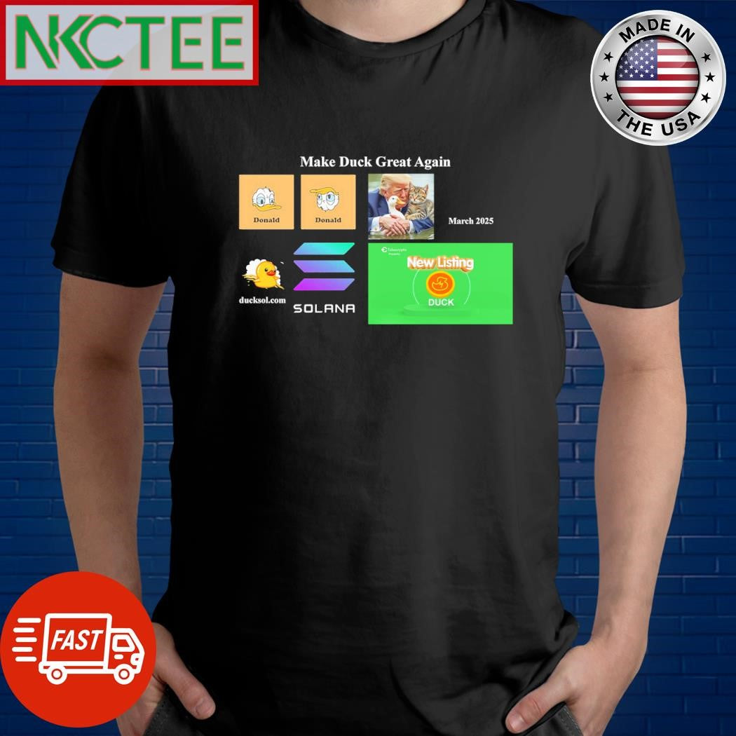 Best Donald Trump and Donald Duck and Tokocrypto new listing duck coin and Solana shirt