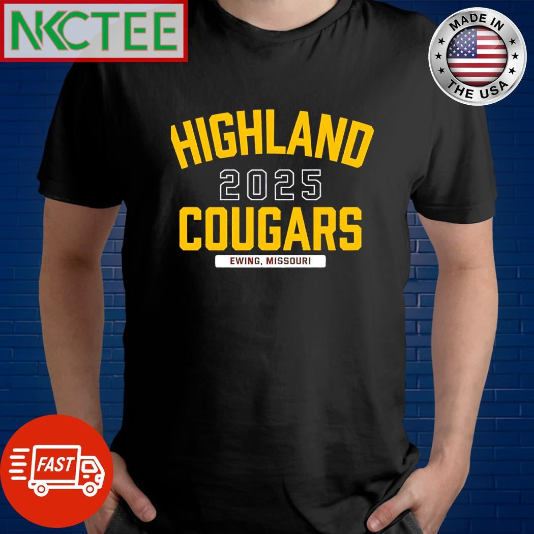 Best Highland 2025 Cougars Ewing Missouri shirt