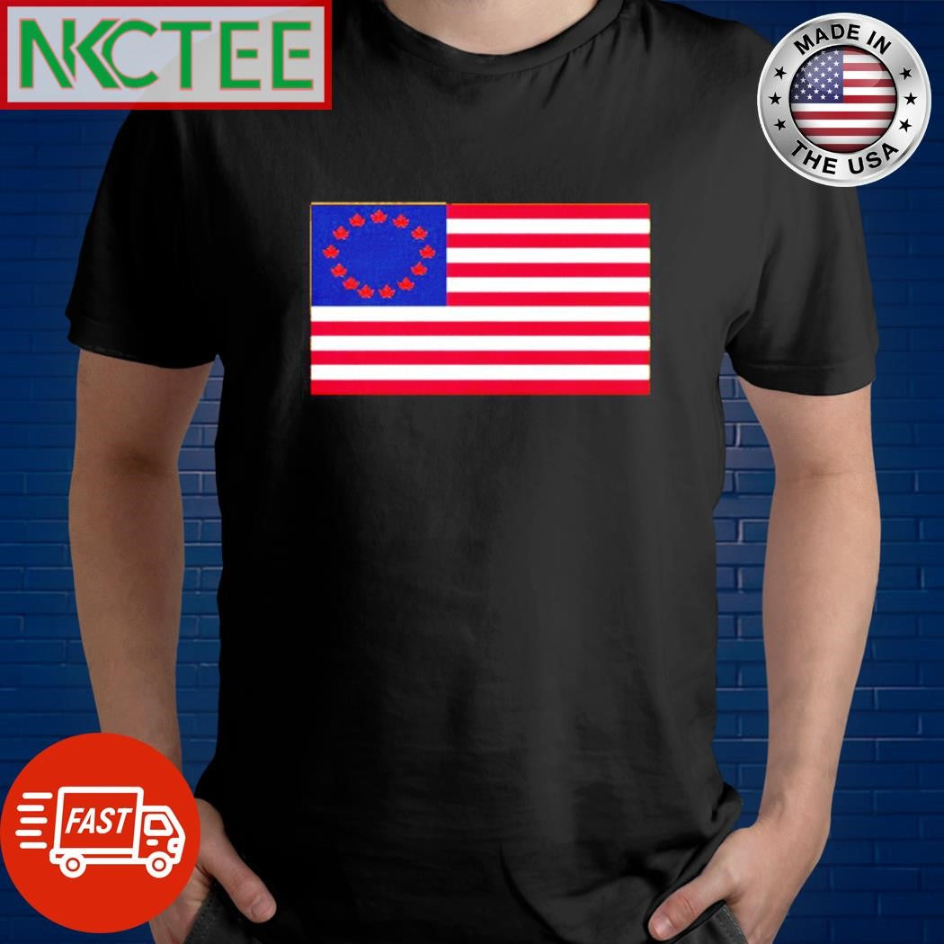 Best US flag maple leaf shirt