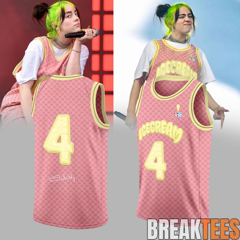 Billie Eilish Hit Me Hard and Soft Tour 2026 Basketball Jersey Pink