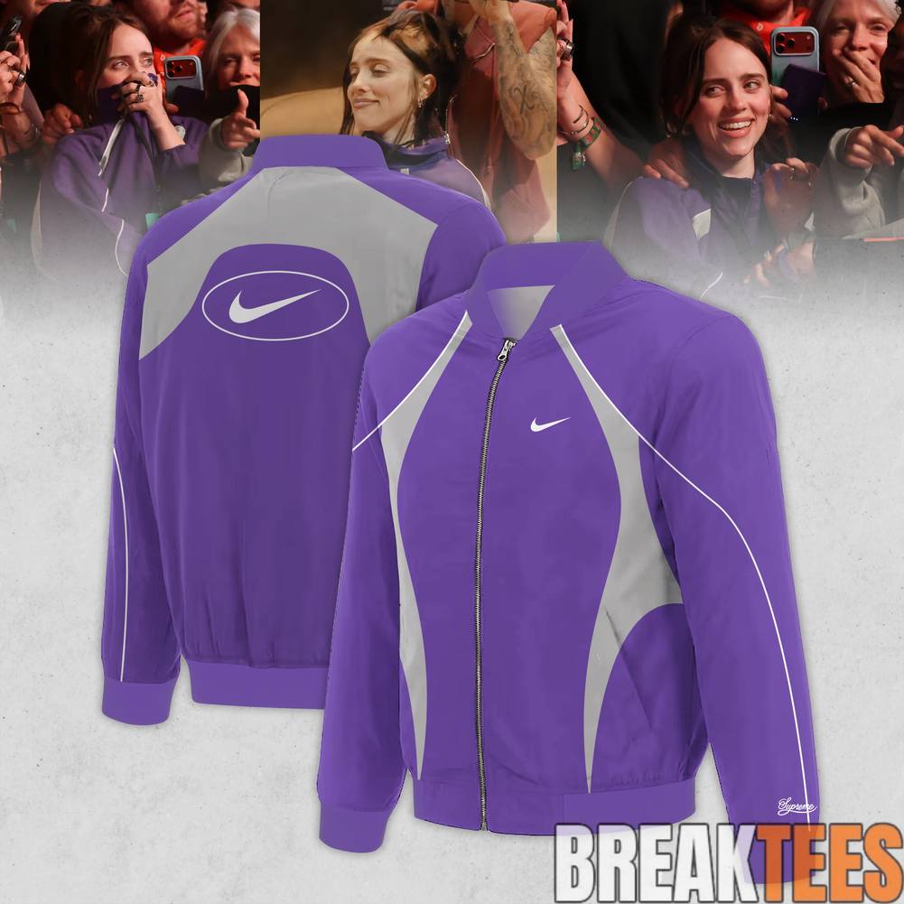 Billie Eilish Hit Me Hard and Soft Tour 2026 Bomber Jacket Purple
