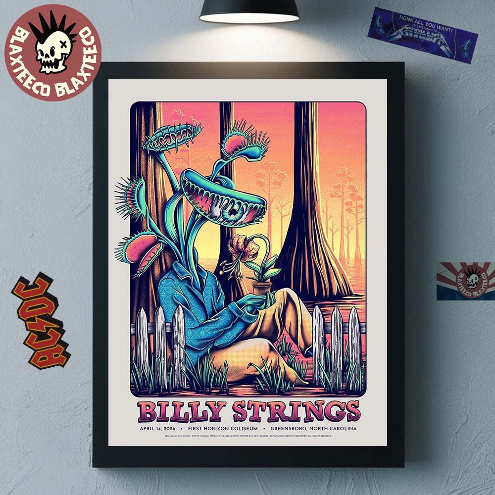 Billy Strings Greensboro North Carolina 2026 Venue Poster At First Horizon Coliseum On April 14 2026 Poster Canvas