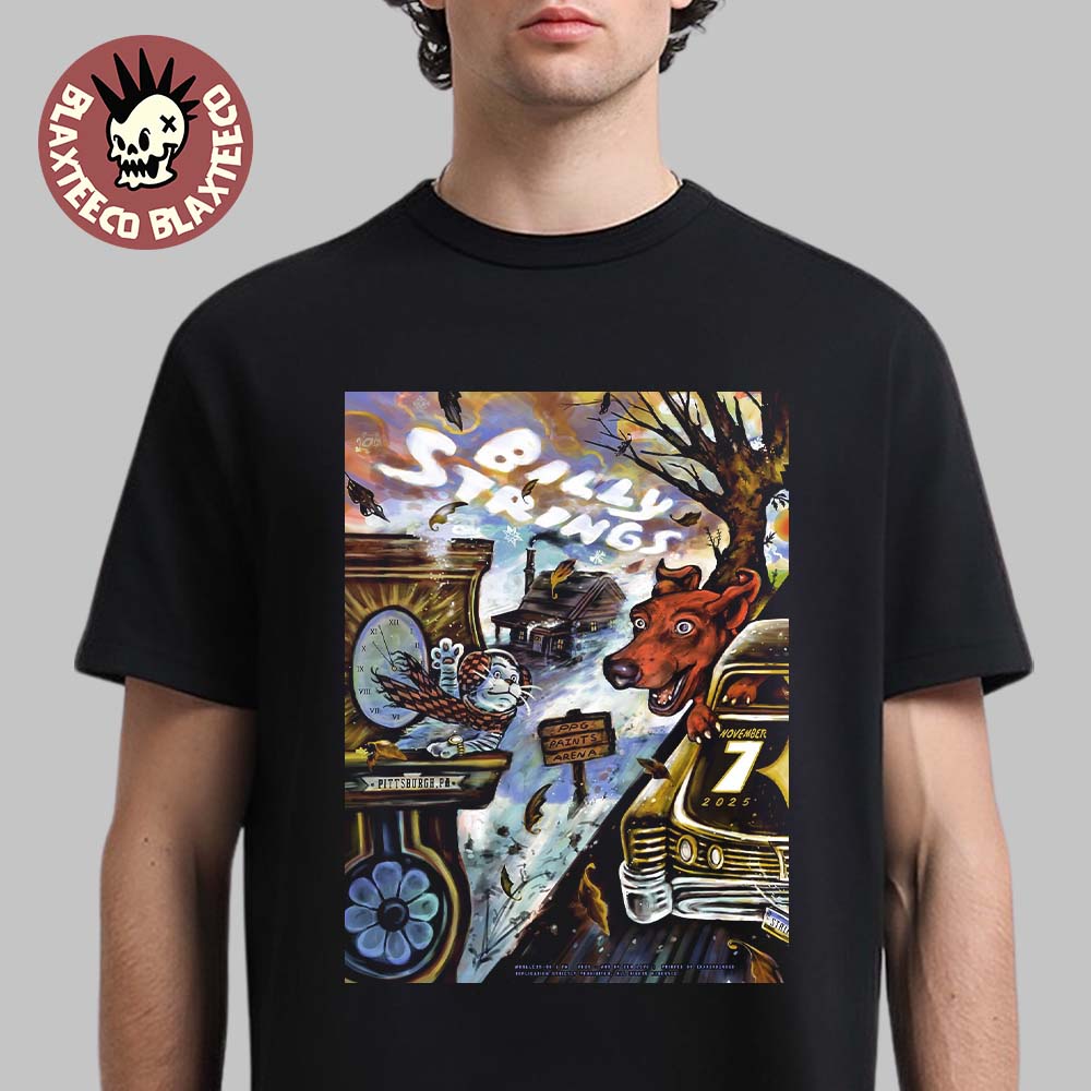 Billy Strings Pittsburgh Pennsylvania 2025 Night 1 Event Poster At PPG Paints Arena On November 7 2025 T-Shirt