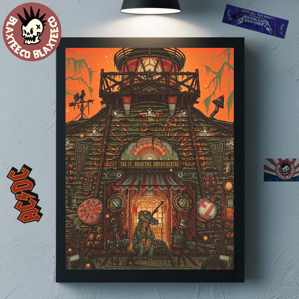 Billy Strings St. Augustine Florida 2026 Night 2 Gig Poster At The St. Augustine Amphitheatre On April 3 2026 Poster Canvas
