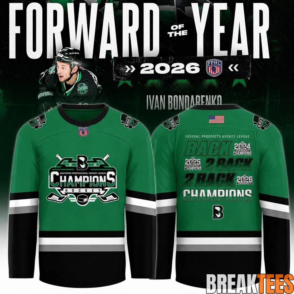 Binghamton Black Bears 2026 FPHL Champions Three-Peat Design Hockey Jersey