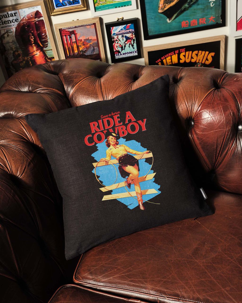 Save a Horse, Ride a Cowboy Cushion