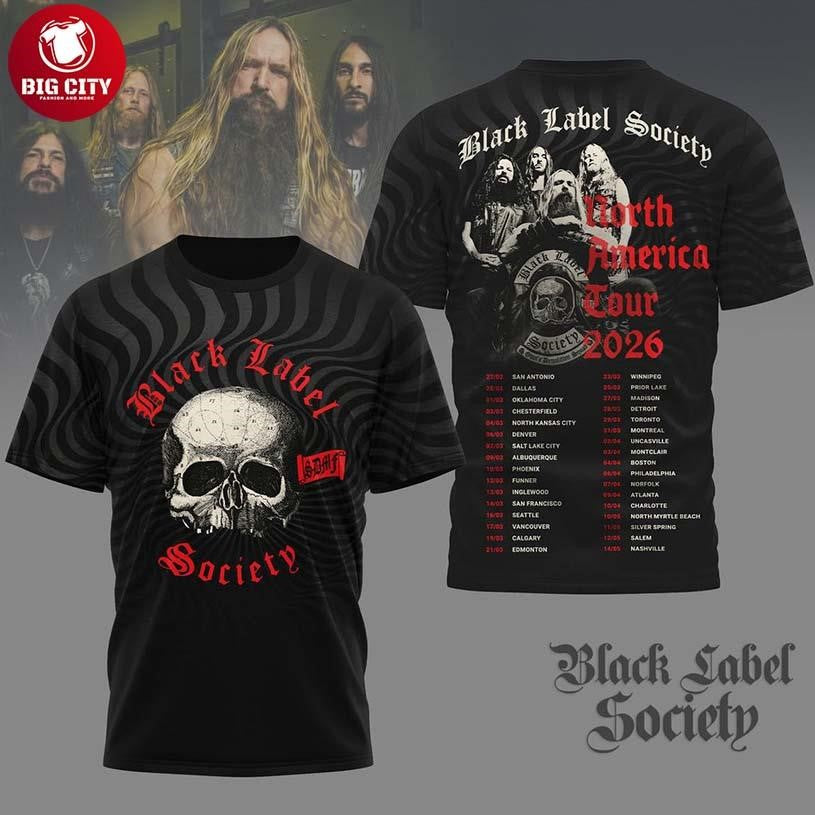 Black Label Society North America Tour 2026 Two Sided Shirt