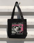 Live Fast Eat Trash Tote Bag