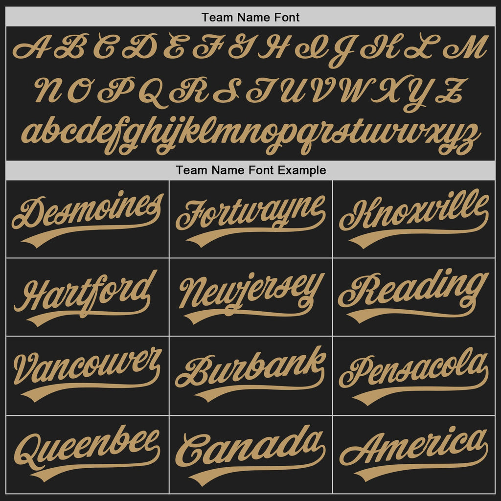 Custom Black Old Gold Authentic Baseball Jersey