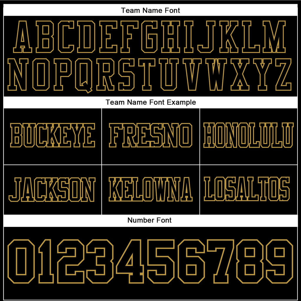 Custom Black Old Gold-Red Authentic Football Jersey
