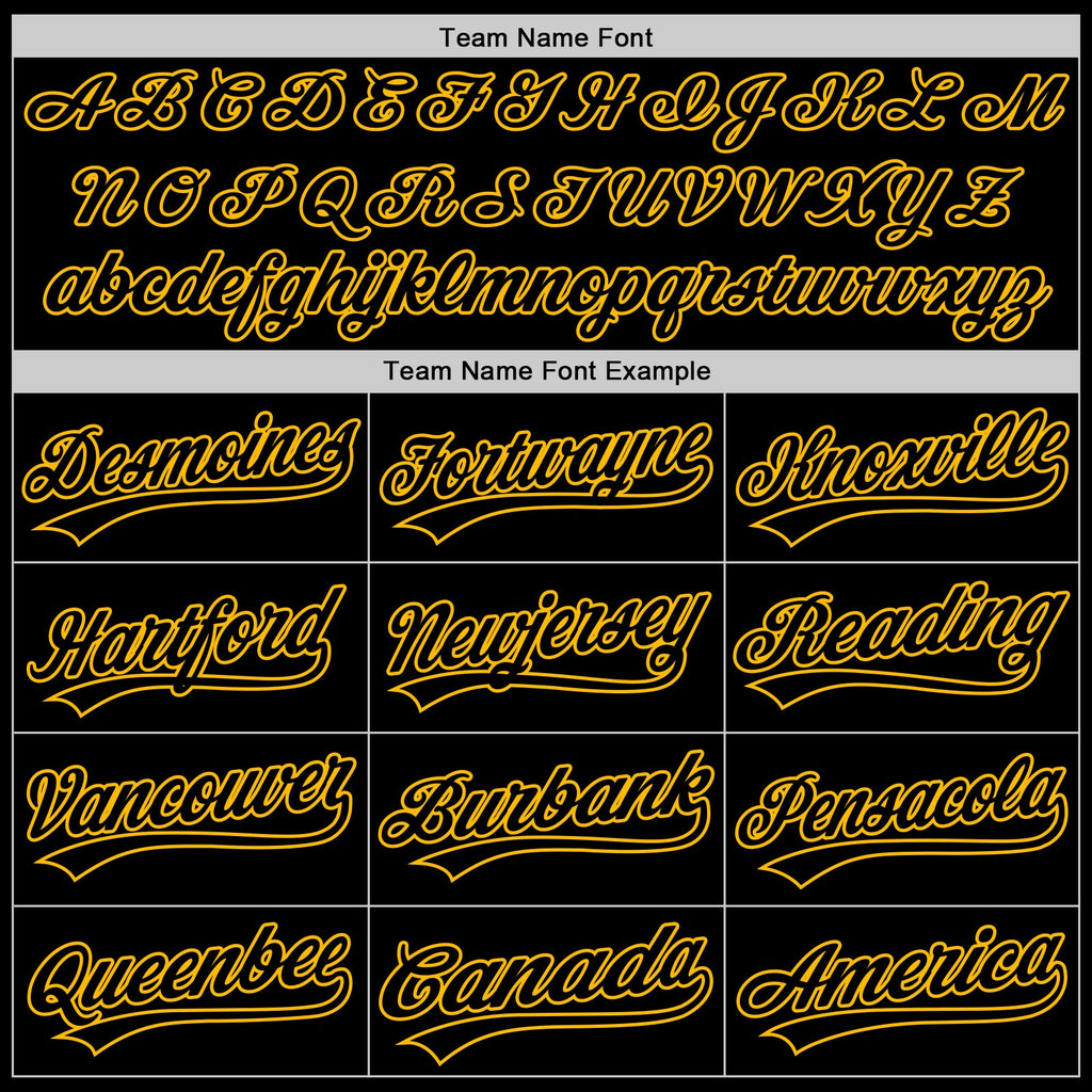 Custom Black Gold Authentic Throwback Baseball Jersey