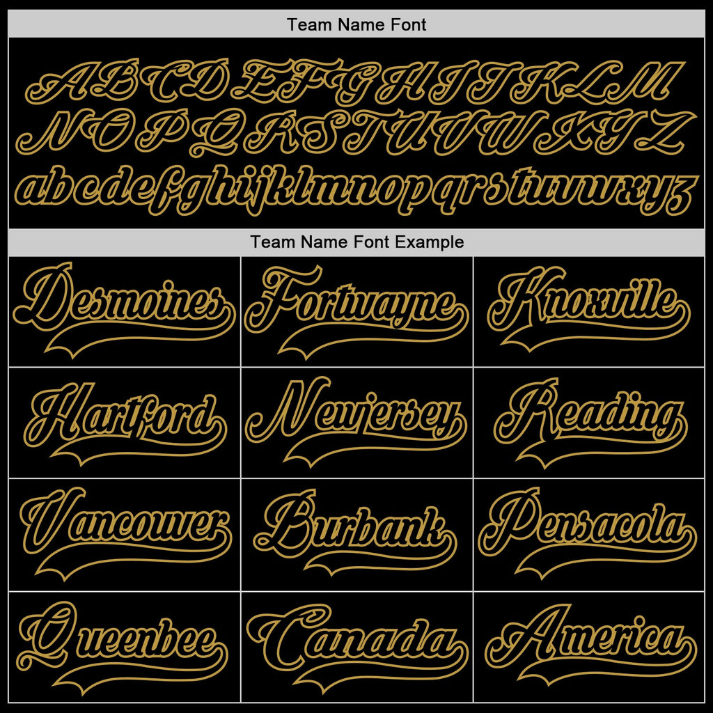 Custom Black Old Gold Hockey Lace Neck Jersey