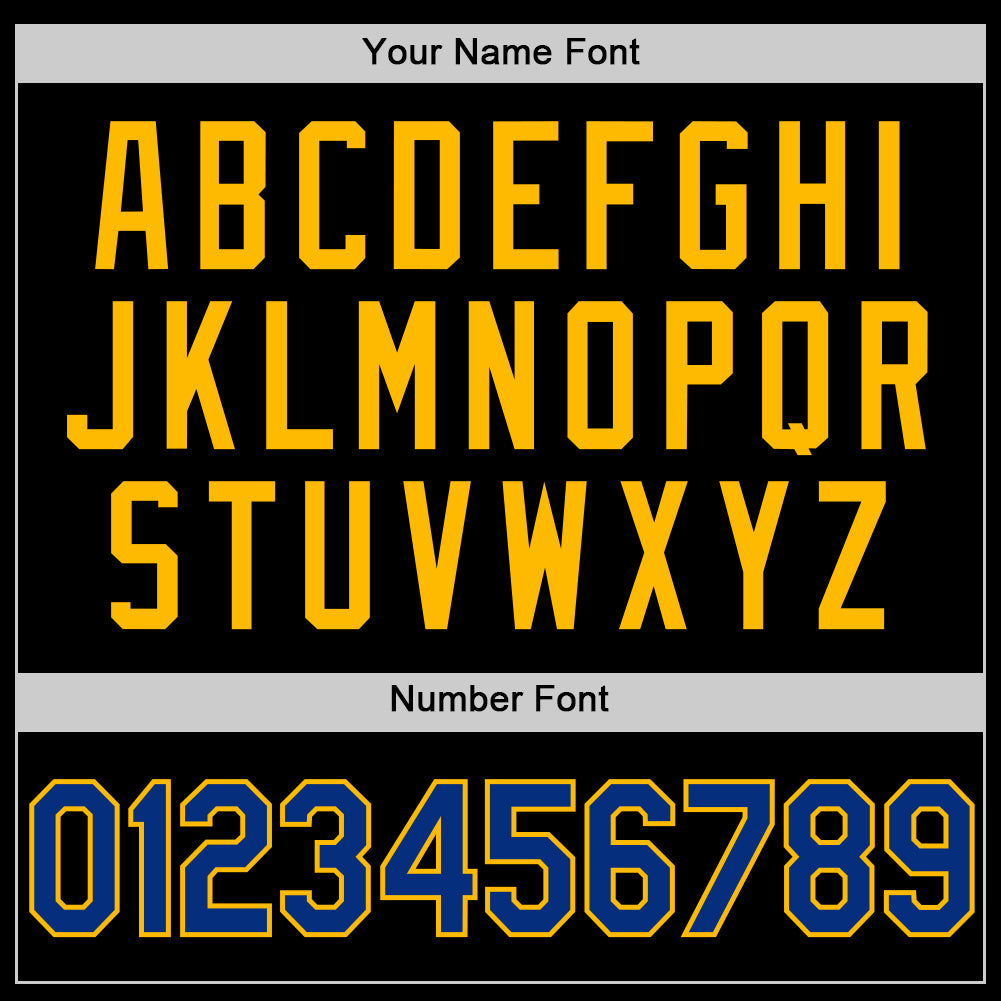 Custom Black Royal-Gold Authentic Basketball Jersey