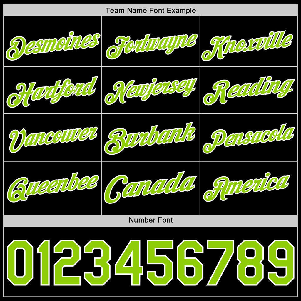 Custom Black Neon Green-White Authentic Basketball Jersey
