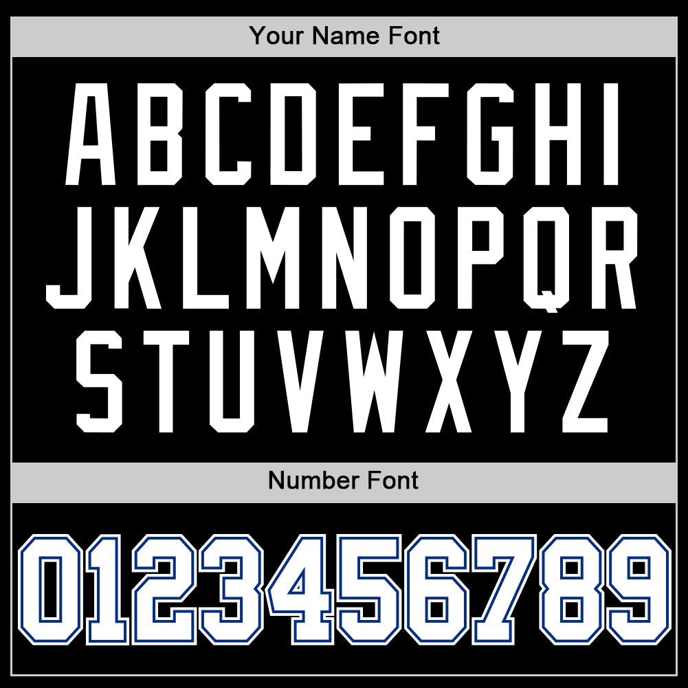 Custom Black White-Royal Authentic Basketball Jersey