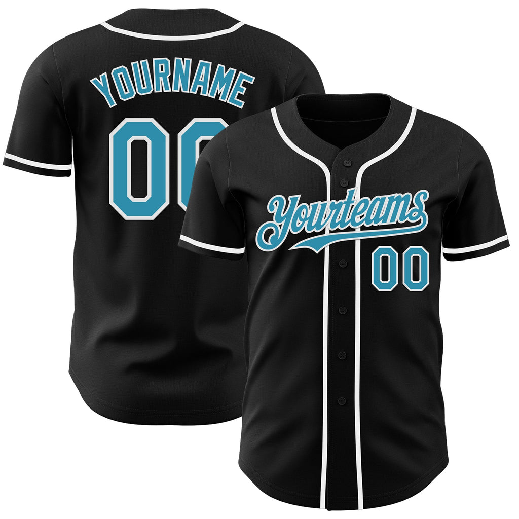 Custom Black Panther Blue-White Authentic Baseball Jersey