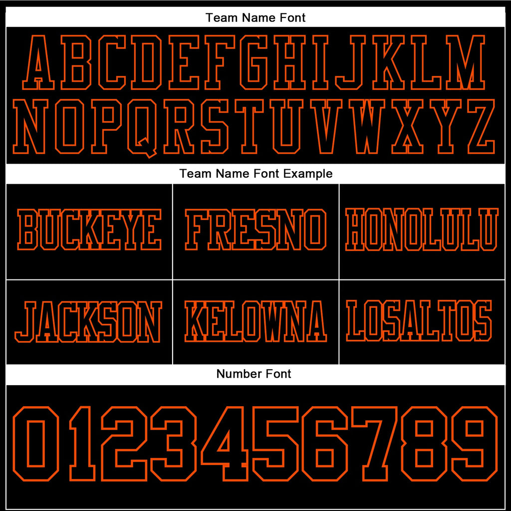 Custom Black Orange Authentic Football Jersey