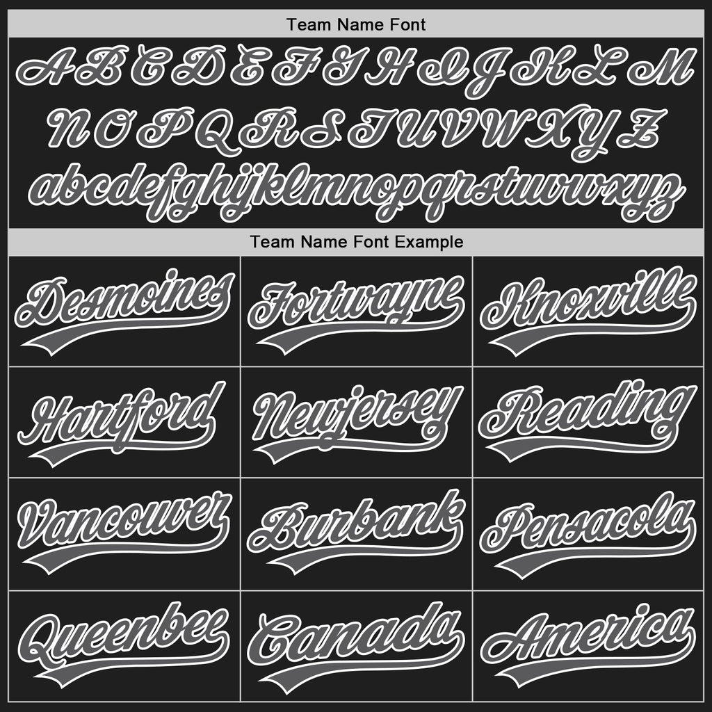 Custom Black Steel Gray-White Authentic Baseball Jersey