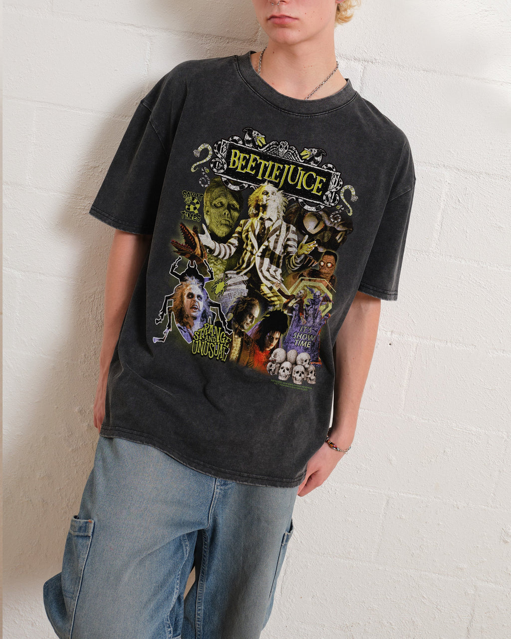 Beetlejuice Vintage Oversized Tee