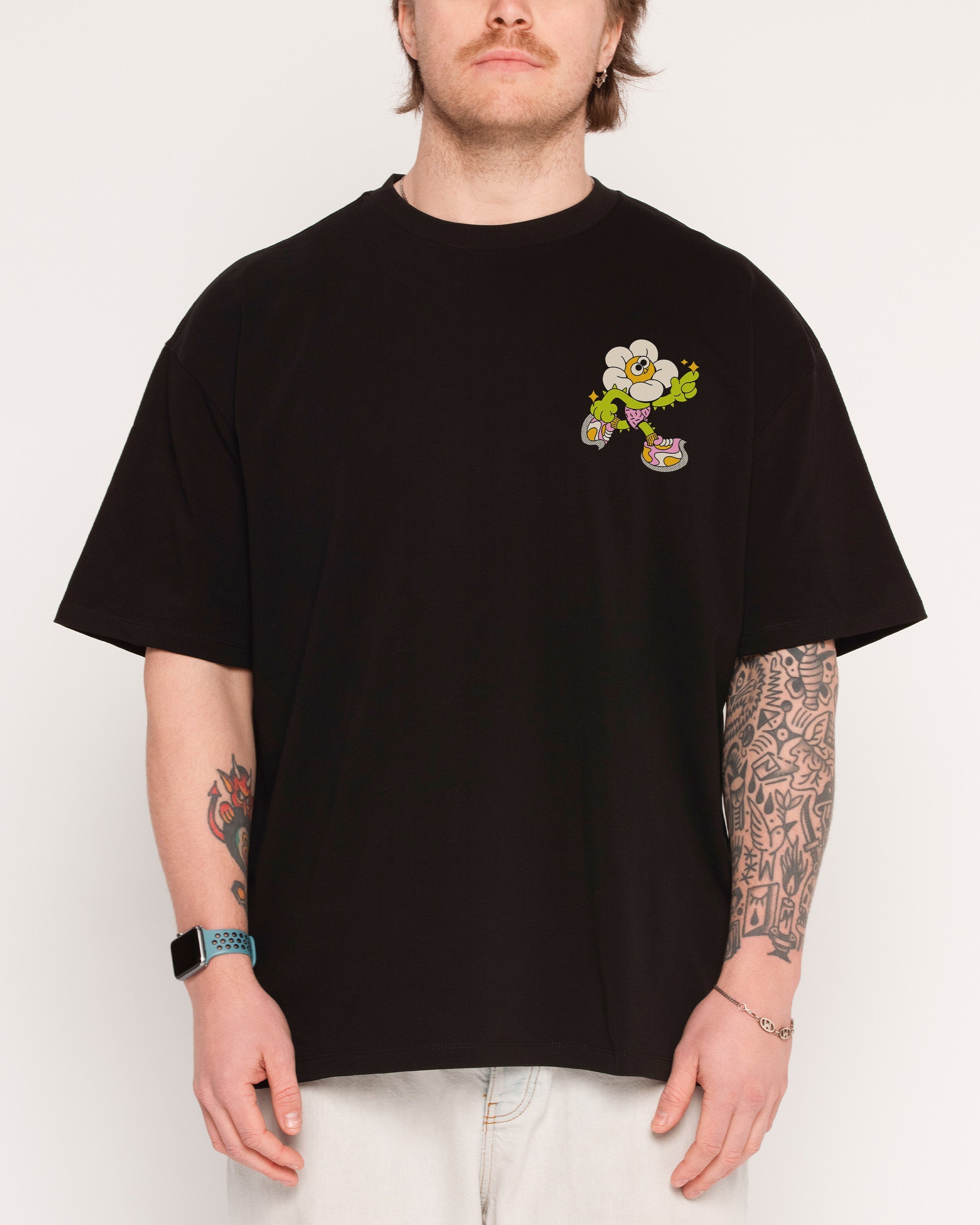 Among the Daisies Front and Back Oversized Tee