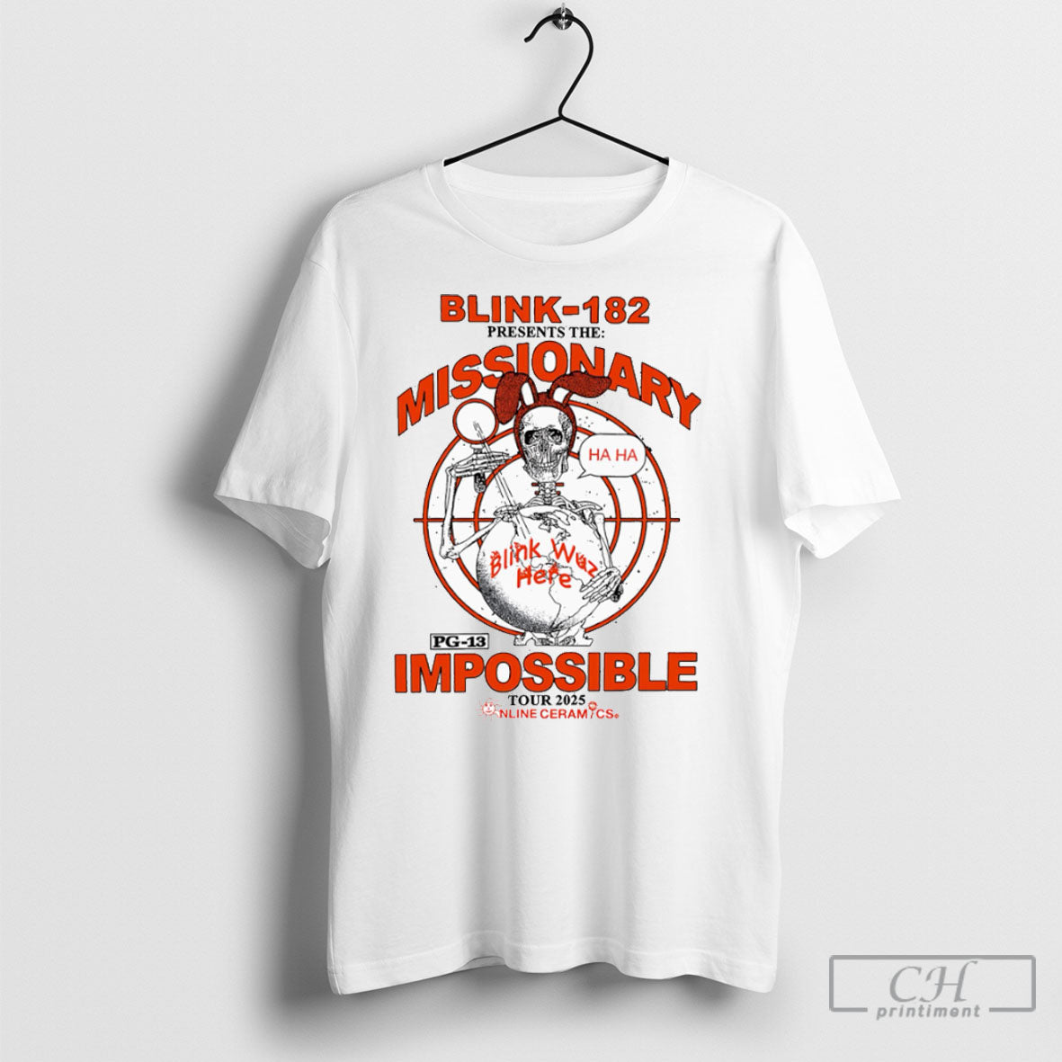 Blink 182 Missionary Impossible Tour 2025 Shirt Tee