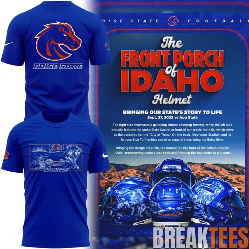 Boise State Broncos Football ‘The Blue and the State of Idaho’ T-Shirt